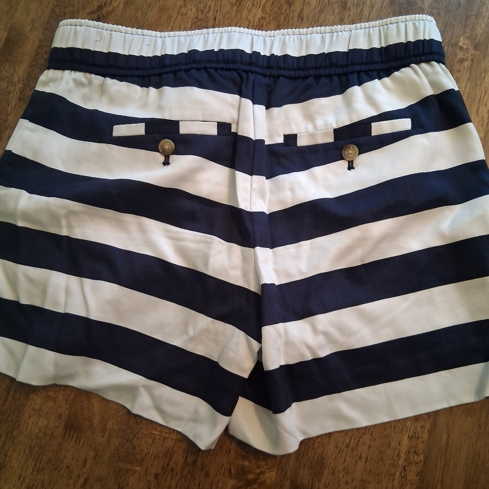 Loft The Front Short Syriped Nautical Navy White Shorts 2 - Picture 6 of 6